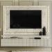 Painel Suspenso Tv 75 Pol 2P 216 cm Gaia Calacata Off White MADETEC