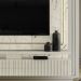 Painel Suspenso Tv 75 Pol 2P 216 cm Gaia Calacata Off White MADETEC