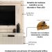 Painel Suspenso Tv 75 Pol 2P 216 cm Gaia Calacata Off White MADETEC