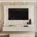 Painel Suspenso Tv 75 Pol 2P 216 cm Gaia Calacata Off White MADETEC