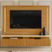 Painel Suspenso Tv 75 Pol 2P 216 cm Gaia Cinamomo Off White Madetec