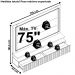 Painel Suspenso Tv 75 Pol 2P 216 cm Gaia Cinamomo Off White Madetec