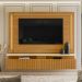 Painel Suspenso Tv 75 Pol 2P 216 cm Gaia Cinamomo Off White Madetec