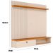 Painel Suspenso para Tv 55 Polegadas 1 Porta Basculante Isis Cinamomo/Off White