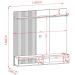 Painel Suspenso para Tv 55 Polegadas 1 Porta Basculante Isis Cinamomo/Off White