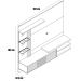 Painel Suspenso para Tv 55 Polegadas com 2 Portas Sidnei Calacata/Off White