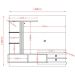 Painel Suspenso para Tv 55 Polegadas com 2 Portas Sidnei Calacata/Off White