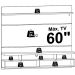 Painel Suspenso para Tv 60 Polegadas com 2 Portas Alana 1.8 Cinamomo/Off White