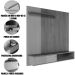 Painel Suspenso para Tv 65 Polegadas 1 Porta Correr Ariel Cinamomo/Off White