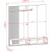 Painel Suspenso para Tv 65 Polegadas 1 Porta Correr Ariel Cinamomo/Off White