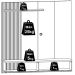 Painel Suspenso para Tv 65 Polegadas 1 Porta Correr Ariel Cinamomo/Off White