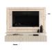 Painel Suspenso para Tv 75 Polegadas Ripado com Led Hera Calacata/Off White