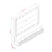 Painel Suspenso para Tv 75 Polegadas Ripado com Led Hera Cinamomo/Off White