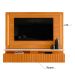 Painel Suspenso para Tv 75 Polegadas Ripado com Led Hera Cinamomo/Off White