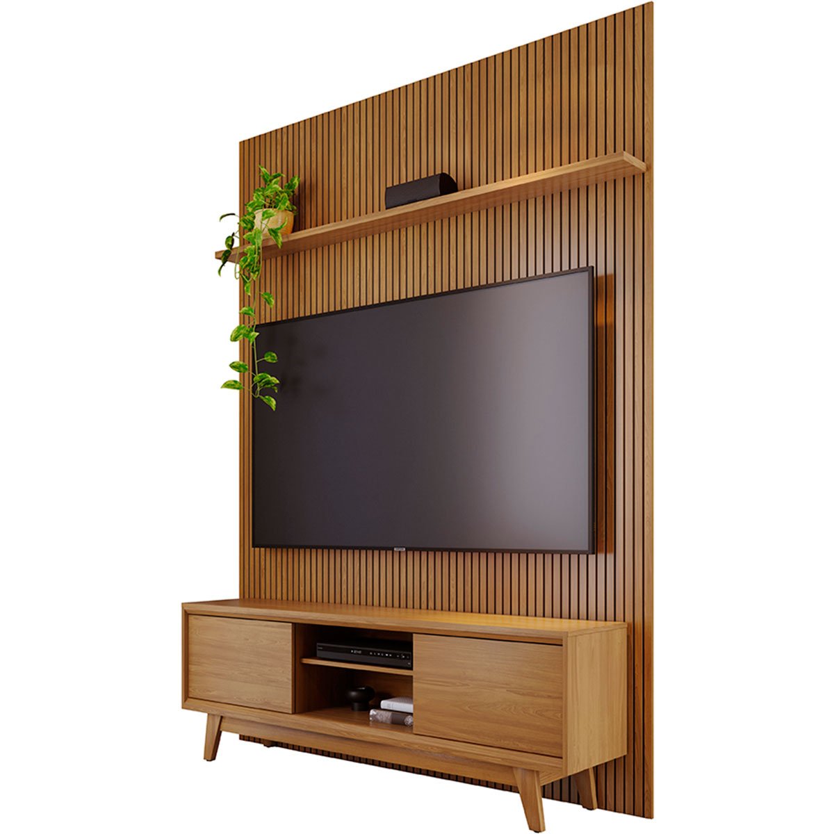 Painel para TV 65 Polegadas Composição Bancada Nilo Cumaru