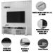 Painel para TV 75 Polegadas Composição Bancada Prestigio Calacata/Off White