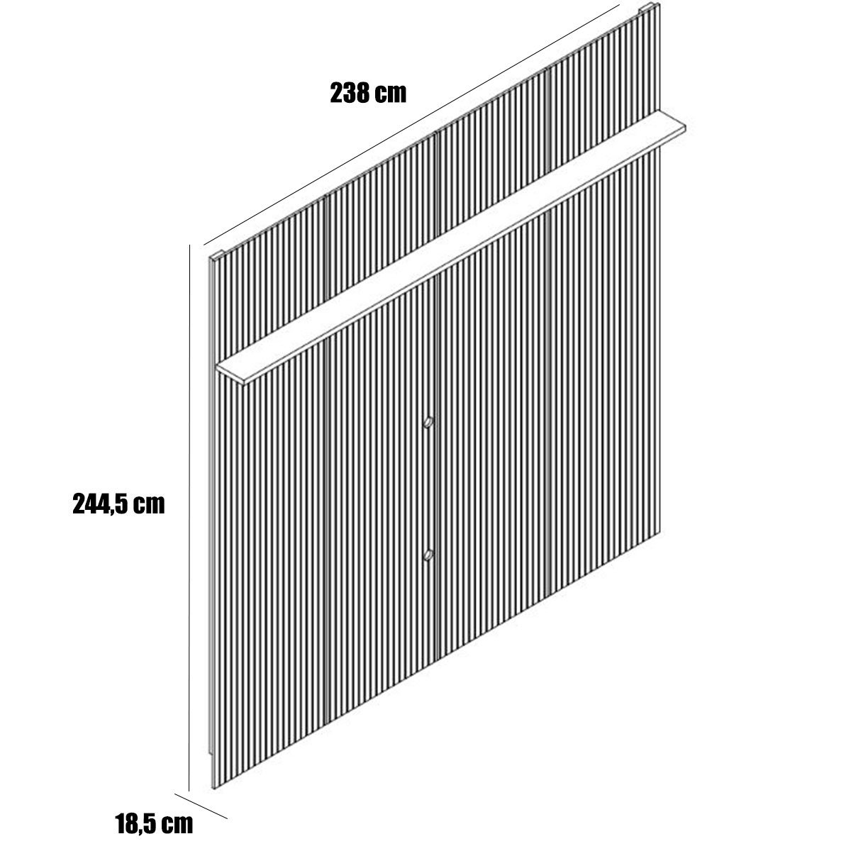 Painel para TV 75 Polegadas Composição Bancada Prestigio Calacata/Off White