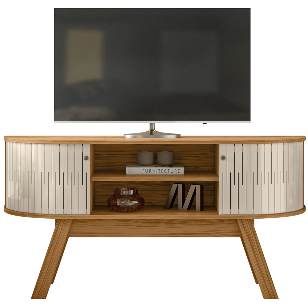 Rack Bancada 136 cm TV 55 Pol 5091 Naturale Off White MDT