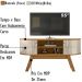 Rack Bancada 136 cm TV 55 Pol 5091 Naturale Off White MDT