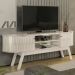 Rack Bancada 183 cm TV 75 Pol 5111 Calacata Off White MDT