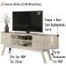 Rack Bancada 183 cm TV 75 Pol 5111 Calacata Off White MDT