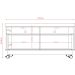 Rack Bancada Abel 1 Porta de Correr Para Tv de 50" Polegadas Calacata/Off White