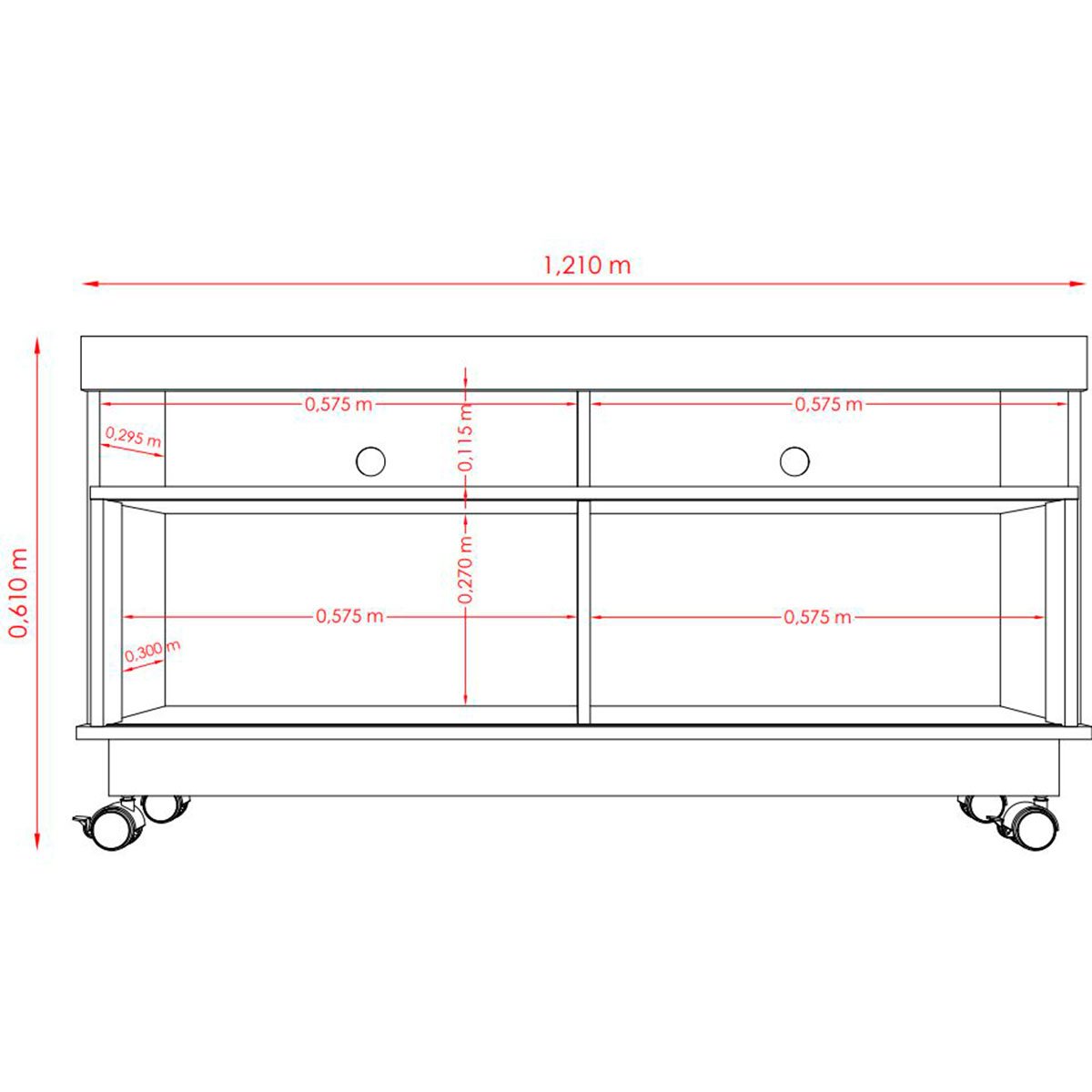 Rack Bancada Abel 1 Porta de Correr Para Tv de 50" Polegadas Calacata/Off White