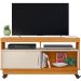 Rack Bancada Abel 1 Porta de Correr Para Tv de 50" Polegadas Cinamomo/Off White