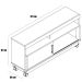 Rack Bancada Abel 1 Porta de Correr Para Tv de 50" Polegadas Cinamomo/Off White