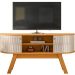 Rack Bancada Atalanta 2 Portas Para Tv de 55" Polegadas Cinamomo/Off White