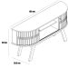 Rack Bancada Atalanta 2 Portas Para Tv de 55" Polegadas Cinamomo/Off White