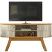 Rack Bancada Atalanta 2 Portas Para Tv de 55" Polegadas Cumaru/Opala