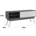 Rack Bancada Foz 1.5 2 Portas Pé Palito TV até 65 Polegadas Cinamomo/Off White