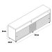 Rack Bancada Foz 2 Portas Rodízios TV até 75 Polegadas  Calacata/Off White