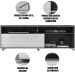 Rack Bancada Foz 2 Portas Rodízios TV até 75 Polegadas  Calacata/Off White