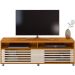 Rack Bancada Foz 2 Portas Rodízios TV até 75 Polegadas  Cinamomo/Off White