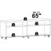 Rack Bancada Foz 2 Portas Rodízios TV até 75 Polegadas  Cinamomo/Off White