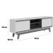 Rack Bancada Mundi 2 Portas para Tv de 75" Polegadas Cinamomo/Off White