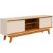 Rack Bancada Mundi 2 Portas para Tv de 75" Polegadas Cinamomo/Off White