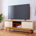 Rack Bancada Mundi 2 Portas para Tv de 75" Polegadas Cinamomo/Off White