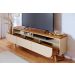 Rack Bancada Serena 3 Gavetas Para Tv de 75" Polegadas Cinamomo/Off White