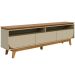 Rack Bancada Serena 3 Gavetas Para Tv de 75" Polegadas Cumaru/Opala
