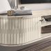 Rack Bancada Suspensa 183 cm TV 75 Pol 2891 Calacata Off White MDT