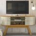 Rack Bancada Tv 55 Pol 136 cm Atlanta Cumaru Opala MADETEC