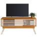 Rack Bancada Tv 65 Pol 150 cm 2 Portas Frizz Cinamomo Off White MADETEC  