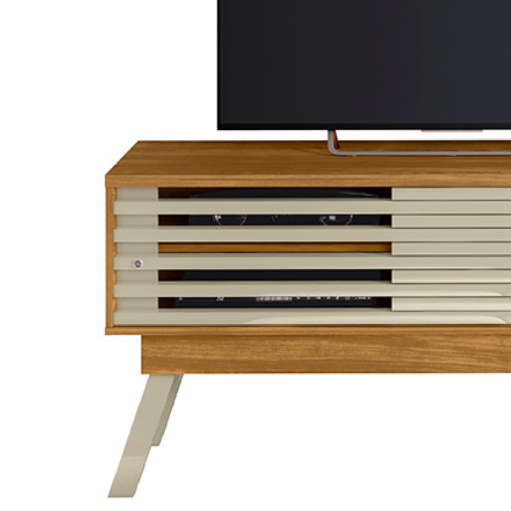Rack Bancada Tv 65 Pol 150 cm 2 Portas Frizz Cumaru Opala MADETEC