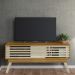 Rack Bancada Tv 65 Pol 150 cm 2 Portas Frizz Cumaru Opala MADETEC