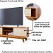 Rack Bancada Tv 65 Pol 2P 164 cm Atlas Cinamomo Off White MADETEC