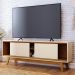 Rack Bancada Tv 65 Pol 2P 164 cm Atlas Cinamomo Off White MADETEC