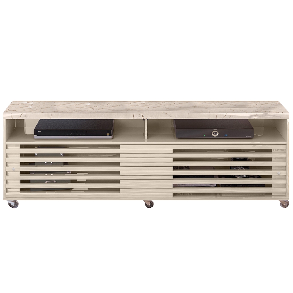 Rack Bancada Tv 65 Pol 2P 182 cm Frizz Calacata Off White MADETEC